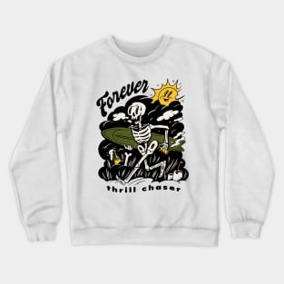 Sunny Skeleton Surf Crewneck Sweatshirt